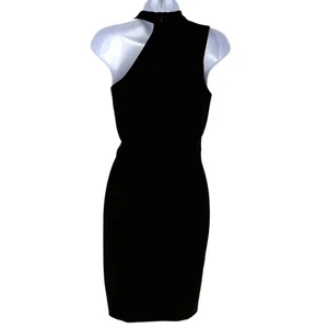 French Connection Echo One Shoulder Asymmetric Halter Dress Black Size 2 NWOT - Picture 1 of 14