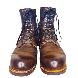 Vintage Chippewa Stiefel Herren 11 1/2 EE Leder Schnürung Arbeit Vibram Sohle USA 90s - Bild 1 von 14