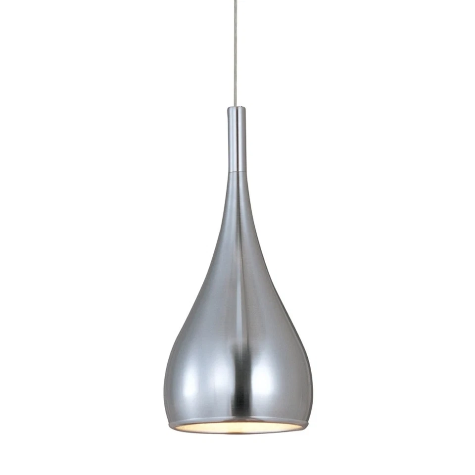 Et2 E24055-sn Teardrop Mini Cone Pendant 1 Light 75 Total Watts Nickel