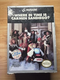 Where in Time is Carmen Sandiego? (Nintendo NES 1991) Konami - BOX ONLY