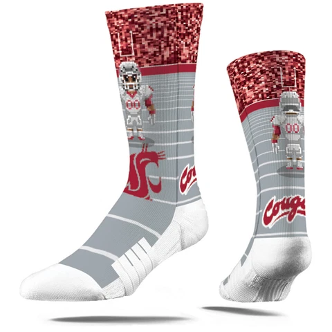 Youth Strideline Washington State Cougars 8-Bit Crew Socks Cover