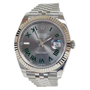 Rolex Datejust 41 126334 Oyster Steel & 18k White Gold Bezel 41mm Wimbledon Grey - Picture 1 of 4