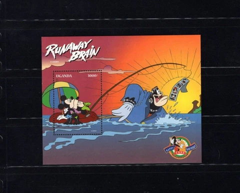 Uganda Disney 1555 Runaway Brain VF MNH S/S A2 Cover