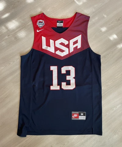 James Harden #13 USA Olympic Nike Blue Red Basketball Team Jersey Mens Medium Cover