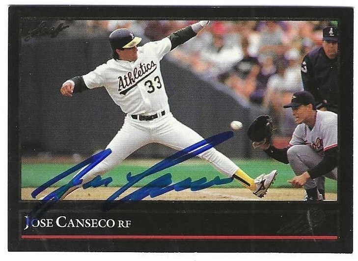 Signed JOSE CANSECO OAKLAND A'S 1992 Leaf Autographed Card #267 w/COA - Image 1 of 1