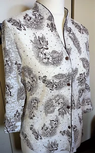 Vintage ladies special occasion tunic top sequins and lace - Picture 1 of 12