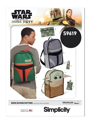 Simplicity 9619 STAR WARS BACKPACKS Simplicity Sewing Pattern Skill AVERAGE - Image 1 of 4