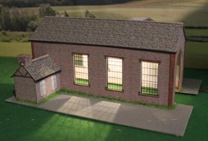 TT :120 scale, Engine shed with lights, ** ready made ** - Picture 1 of 6