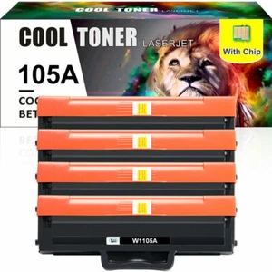 4 Pack Toner Compatible with HP W1105A 105A Laser MFP 137fnw 107a 107w 135a 135w - Picture 1 of 10