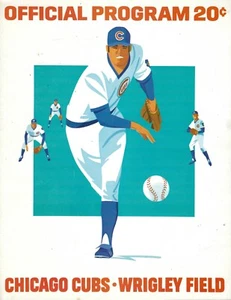 1975 7/27 G2 baseball program New York Mets Chicago Cubs Hank Webb WIN - Picture 1 of 3