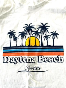 Vintage Spring Break Party   Tank Top Shirt Daytona Beach White 80s - Picture 1 of 2