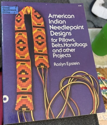 Vtg Rare American Indian Needlepoint Designs for Pillows, Belts, Handbags 1973 - Image 1 of 4