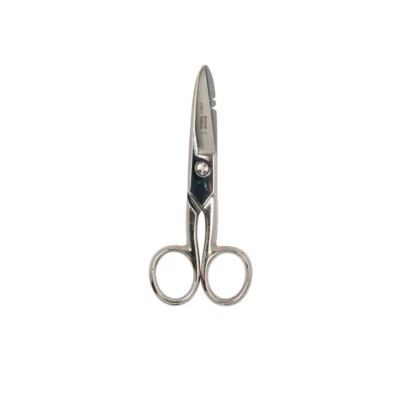 Klein Tools 2100-7 Electrician's Scissors, Nickel Plated - Stripping Notches  - Image 1 of 4