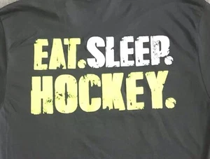 RATS Rinkster Hockey Kurzarm T-Shirt grau grün EAT. SCHLAFEN. HOCKEY. XL - Bild 1 von 5