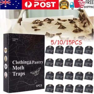 5/10/15PCS Moth Traps Clothes And Pantry Moth Traps Sticky Safe Fly Catcher - Picture 1 of 16