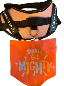 Small Dog Harness With Clip That Locks and Bandanna Small But Mighty - Picture 1 of 3