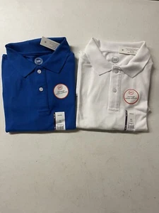 Lot Of 2 Wonder Nation Short Sleeve Uniform Pique Polo Unisex XXL New SKU A34 - Picture 1 of 6