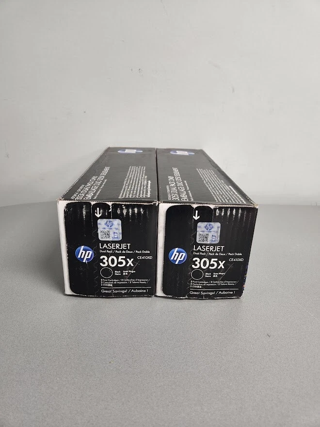 Картридж с тонером HP 305X черный высокая текучесть, упаковка 2 шт. (CE410XD) - Изображение 1 из 4