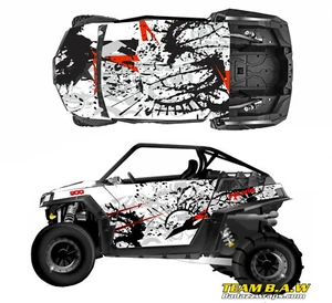 Polaris 900 xp RZR Shread Design Decal Graphic Kit Wraps 2 door 2011-2016 - Picture 1 of 1