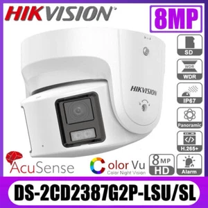 Hikvision DS-2CD2387G2P-LSU/SL 8MP ColorVu 180° Panoramic AcuSense PoE IP Camera - Picture 1 of 6