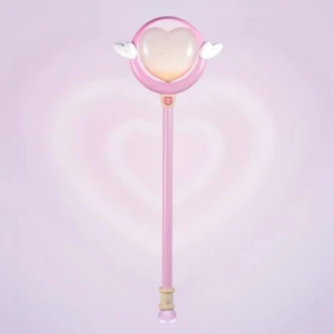 Card Captor Sakura Pink Cosplay Prop Weapon Equipment Love Wand Scepter w/wings - Imagen 1 de 8