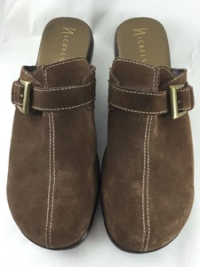 Nickels Brown Suede Clogs 9.5 M  - Picture 1 of 8
