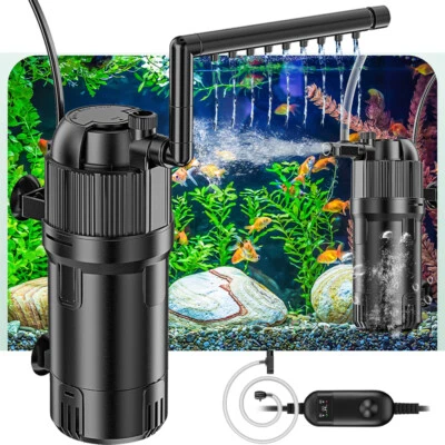 5-in-1 Aquarium Innenfilter mit UV 3w 500L/h Aquarium Filter Pumpe Einstellbarer - Bild 1 von 4