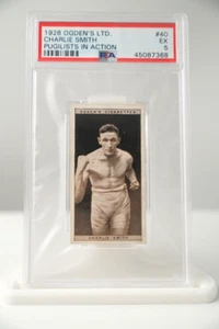 Vintage 1928 Ogden's Pugilists in Action Tobacco Charlie Smith #40 PSA 5 EX - Picture 1 of 2