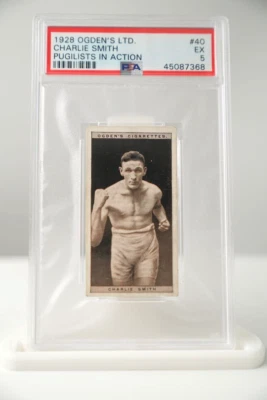 Vintage 1928 Ogden's Pugilists in Action Tobacco Charlie Smith #40 PSA 5 EX - Image 1 of 2
