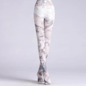 Lolita Womens Black and White Cartoon Printed Pantyhose Harajuku Sotckings Socks - Picture 1 of 11