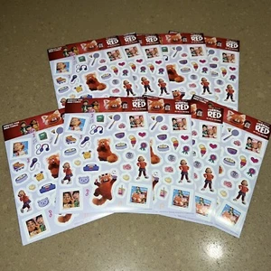 Lote de 10 hojas de pegatinas rojas giratorias de fiestas de películas de Disney - Imagen 1 de 4