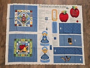 Vintage Stoff Panel Schneiden & Nähen Federn Industries Geschenke für meinen Lieblingslehrer - Bild 1 von 8