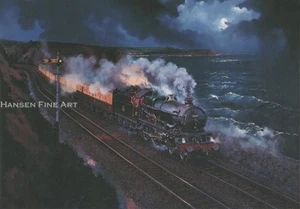 GWR Totnes Castle Steam Train Railway Engine Fathers Day Birthday Blank Card - Picture 1 of 1