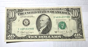 1988A $10 Ten Dollar Bill Federal Reserve Note Vintage Currency USA ,CHICAGO. - Picture 1 of 2