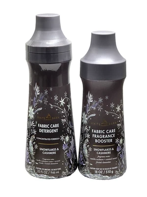 BATH & BODY WORKS SNOWFLAKES CASHMERE DETERGENT 32 FL OZ FRAGRANCE BOOSTER 18 OZ