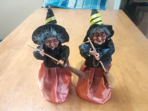 Vintage Lot 2 Studio 33 Witch Eyeglasses Cone Figures 9" Halloween Decorations - Picture 1 of 7