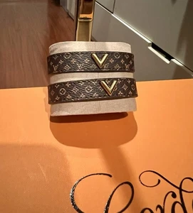 Men Women Leather Wristband Cuff Band Canvas Bracelet - Picture 1 of 2