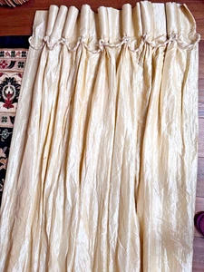 Crinkle Effect Door Curtain 105cm x 220cm Fully Lined for a door 80-90cm Wide - Picture 1 of 6