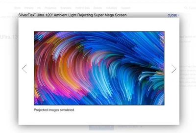 EPSON SilverFlex® Ultra 120" Ambient Light Rejecting Super Mega Screen - Image 1 of 3