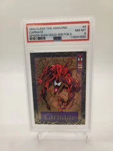 1994 The Amazing Spider-Man Gold Web Foil #6 Carnage PSA 8 - Picture 1 of 2