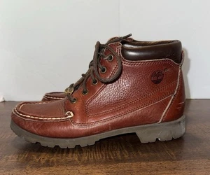 Timberland Boots Womens 5.5 M Leather Chukka Ankle Boots Brown 56344 2744 - Picture 1 of 9