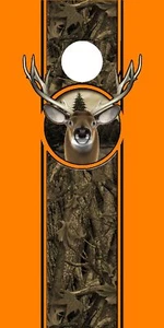 Hirschbock Kopf Camoflauge Jagd Cornhole Brettspiel Aufkleber Wraps - Bild 1 von 1