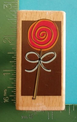 Hampton Art LOLLIPOP Rubber Stamp Candy - Image 1 of 2