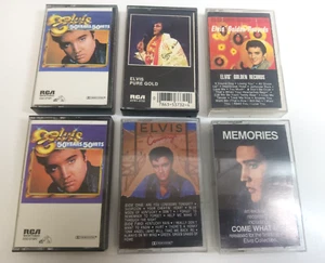 Elvis Presley Cassette Tapes - 50 Years 50 Hits, Pure Gold, Country (Lot of 6) - Picture 1 of 5