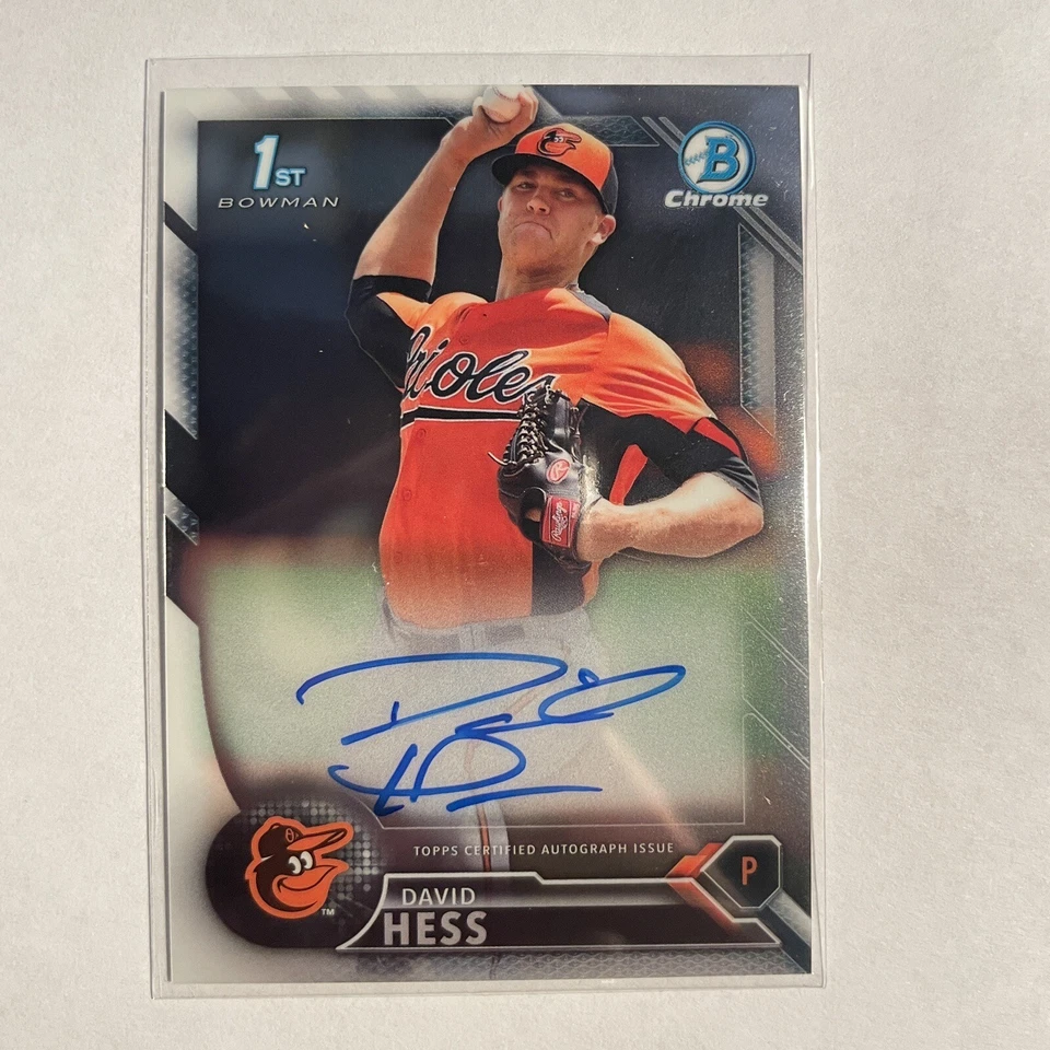 2016 Bowman Chrome Prospects Auto David Hess #CPA-DH Auto - Image 1 of 1