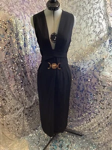 Versace Black Medusa ‘95 Midi Dress Sz US 4/IT 40 AUTHENTIC NWT MSRP$3225 - Picture 1 of 12