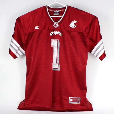 Washington State Cougars Mens L Football Jersey Chest 50 inch by Colosseum WAZZU Cover