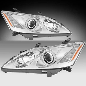 Headlights Assembly for 2007 2008 2009 Lexus ES350 Chrome Halogen W/O HID Pairs - Picture 1 of 6