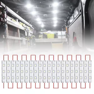 60 LEDs Van Interior Lights 12V LED Interior Light Cargo Module Enclosed Trailer - Foto 1 di 8
