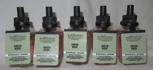 White Barn Bath & Body Works Wallflower Refill Bulb Lot Set 5 SHEER ROSE - Picture 1 of 4